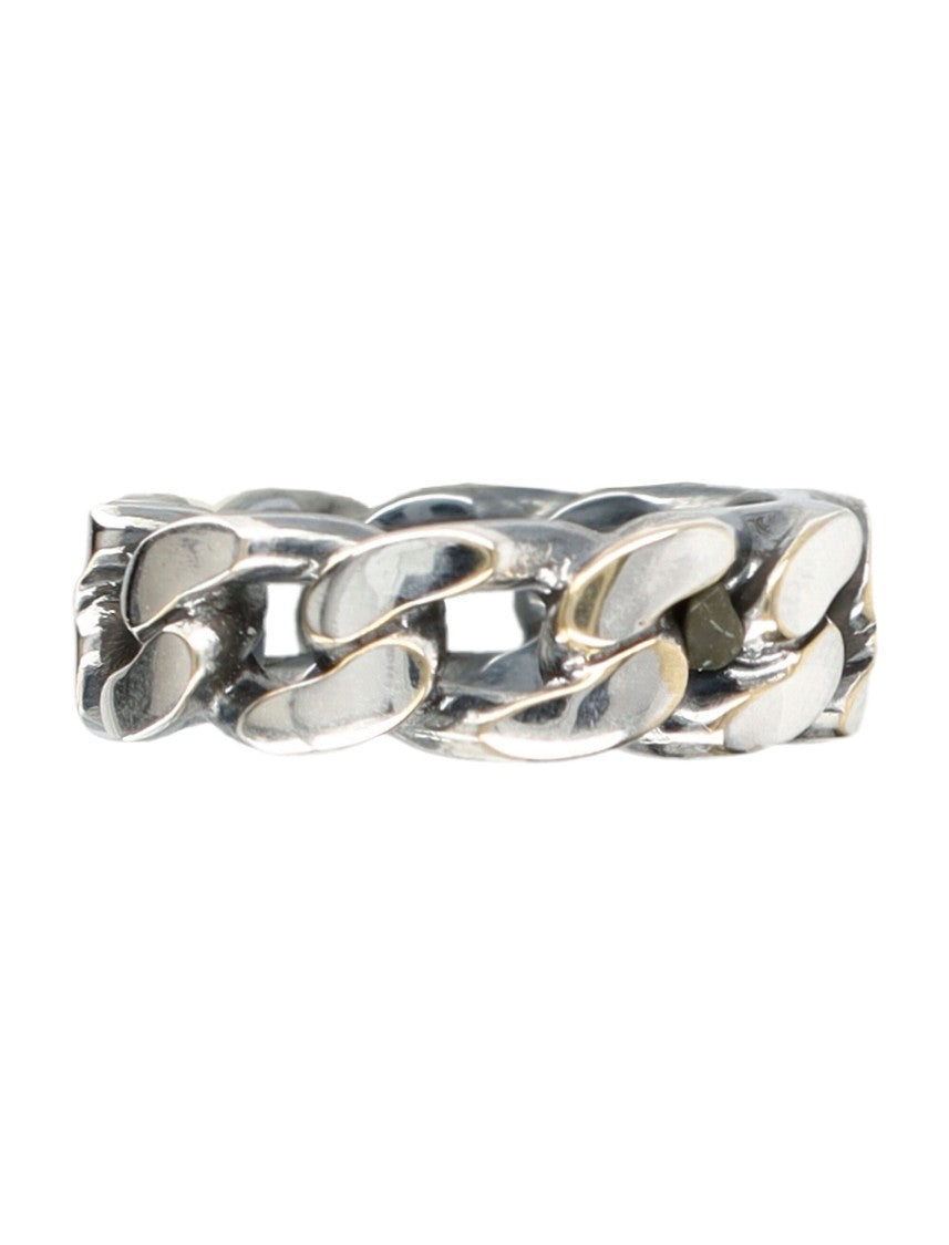 Mm6 By Maison Margiela Ring Chain Silver-Tone Polished Chain Link Ring