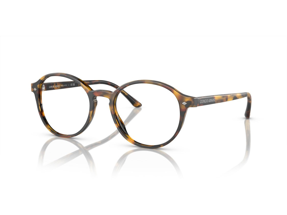 Giorgio Armani Tortoiseshell 0Ar7004 Keyhole Acetate Round Eyeglasses