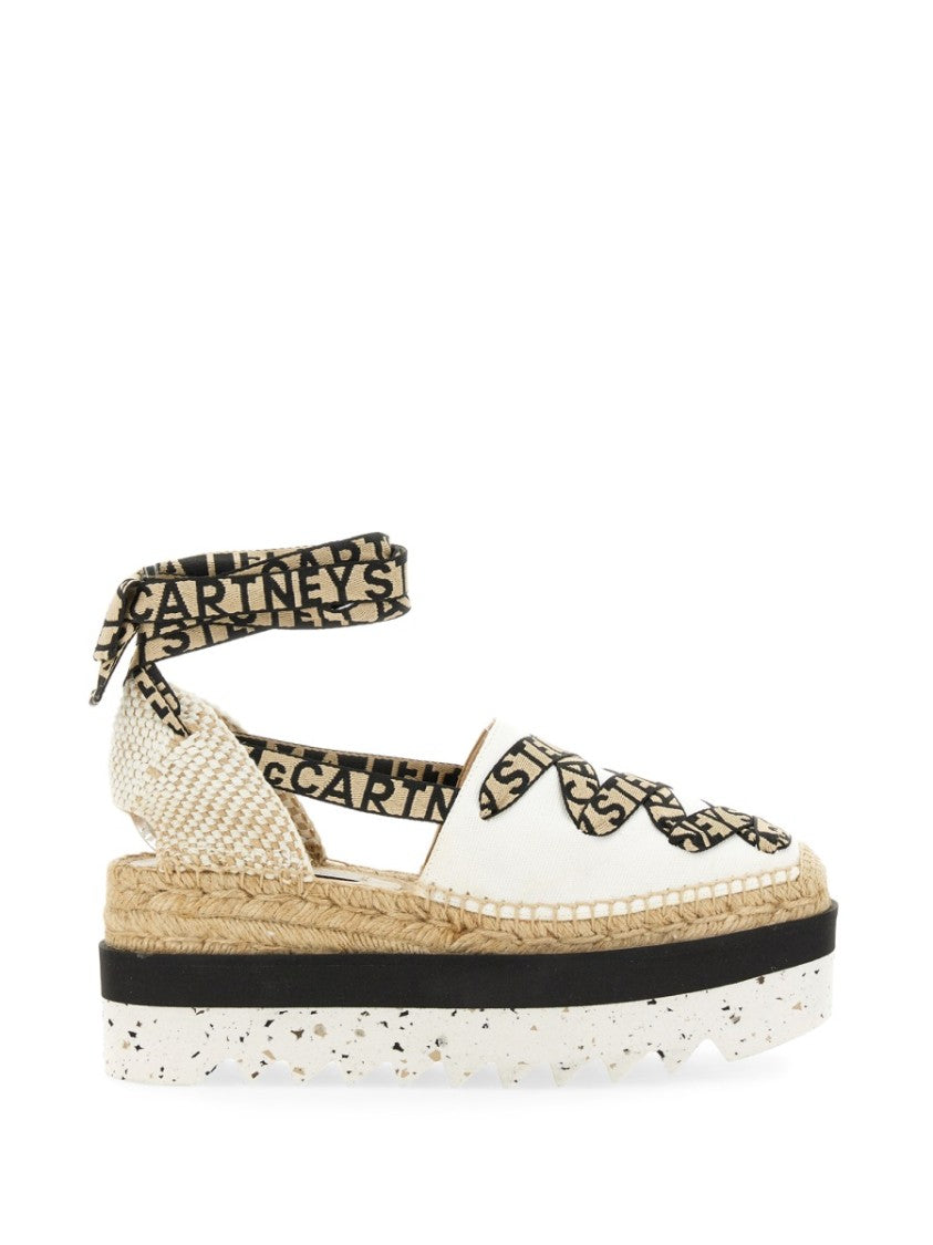 Stella Mccartney Black Gaia Platform Organic Cotton Espadrilles