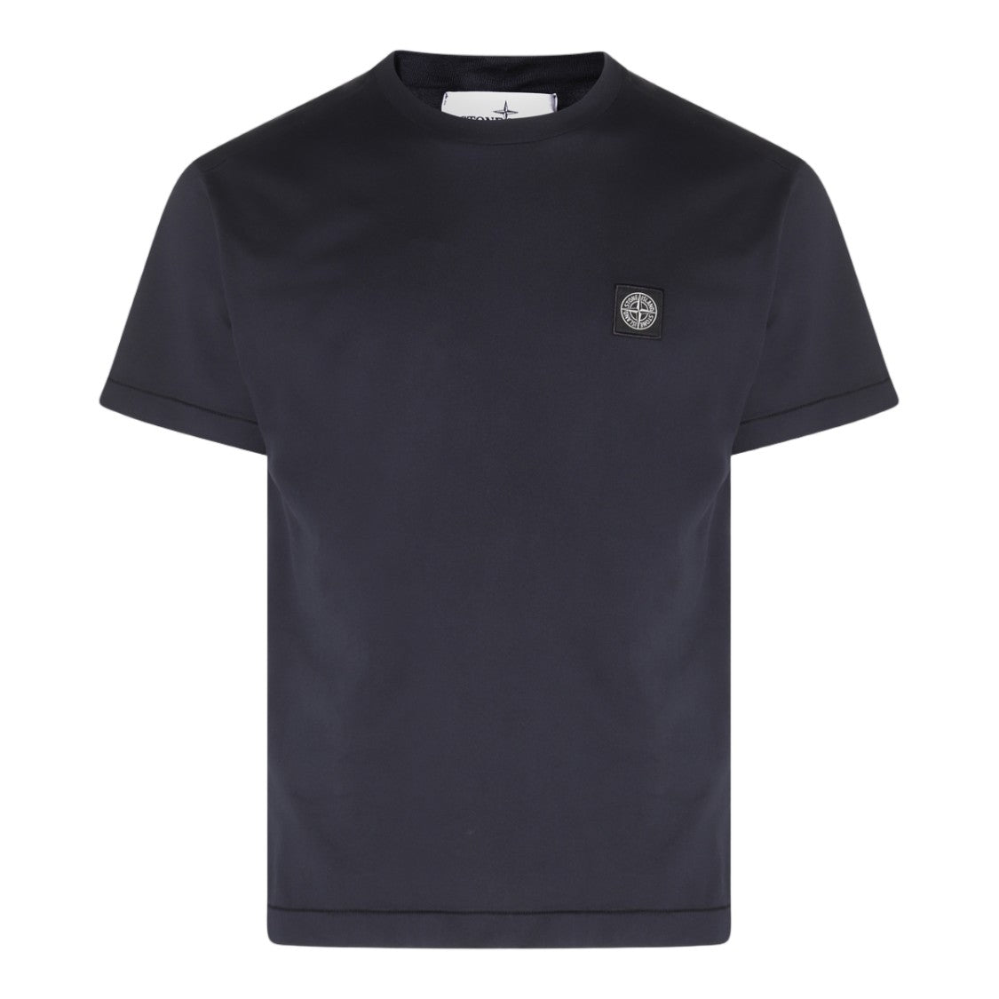 Stone Island Short-Sleeved Black T-Shirt With Subtle Emblem