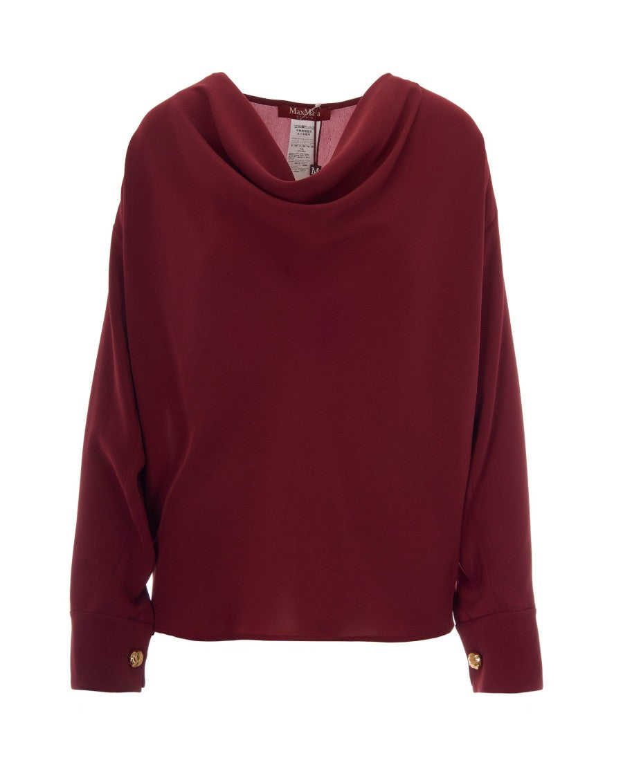 Max Mara Ruby Ottimo Draped V-Neck Blouse
