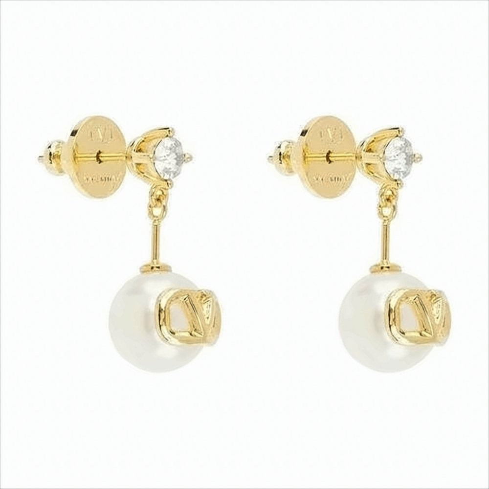 Valentino Garavani Delicate Crystal And Faux Pearl Earrings