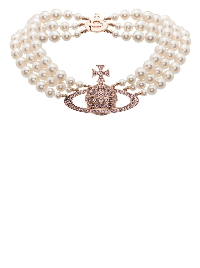 Vivienne Westwood Layered Necklace With Gold-Tone Orb Plaque