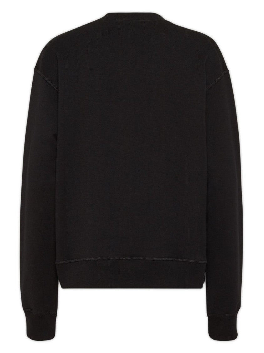 Dsquared2 Relaxed Fit Black Sweatshirts With Bold Logo