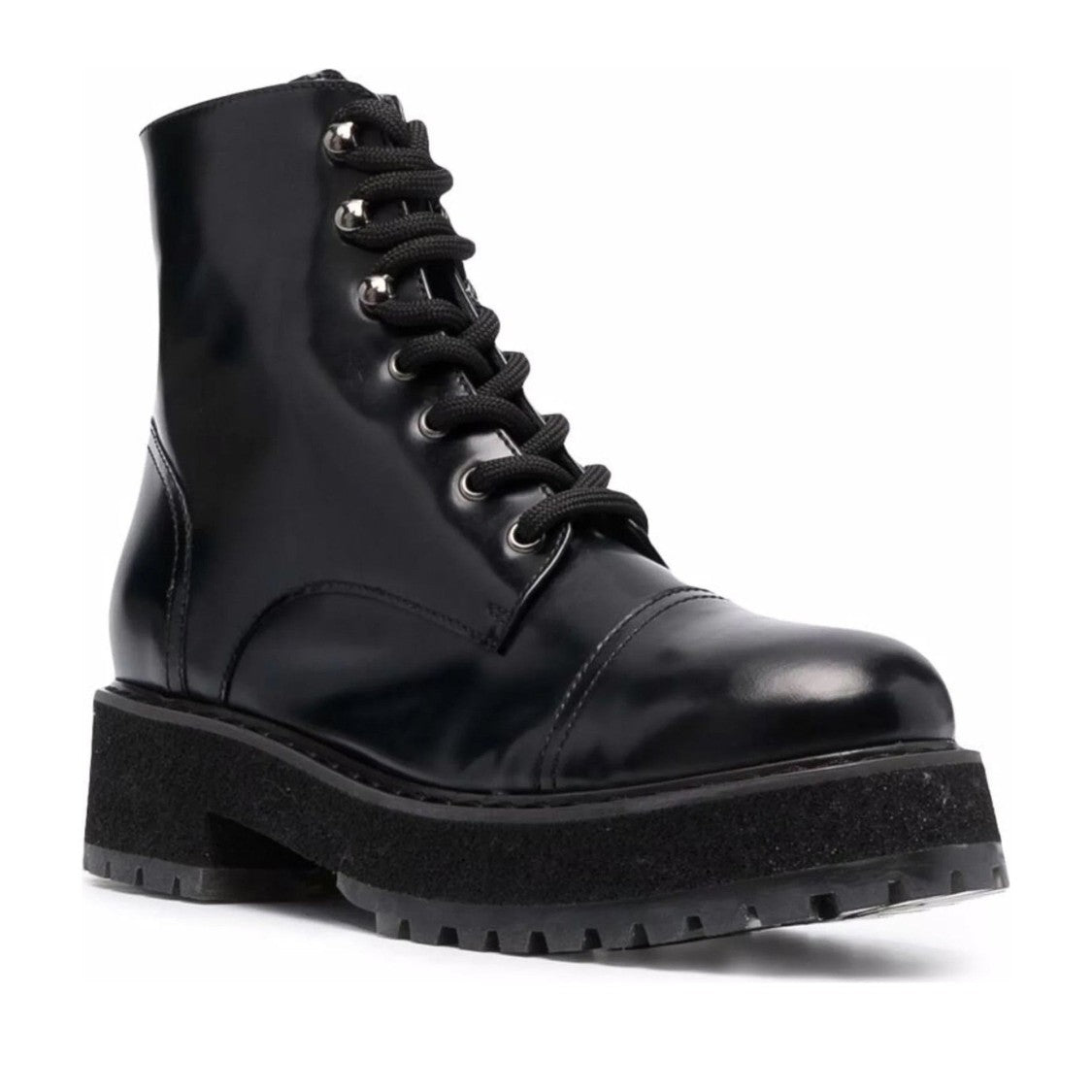Agl Black Simonetta Leather Lace-Up Boots