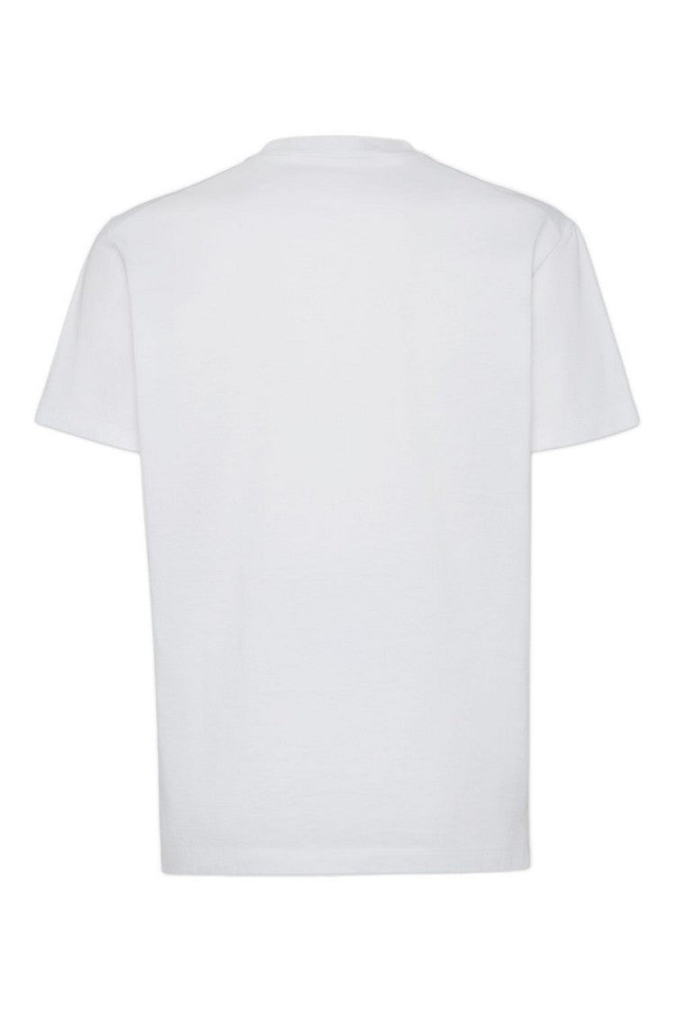 Dsquared2 White Logo Printed Cotton T-Shirt