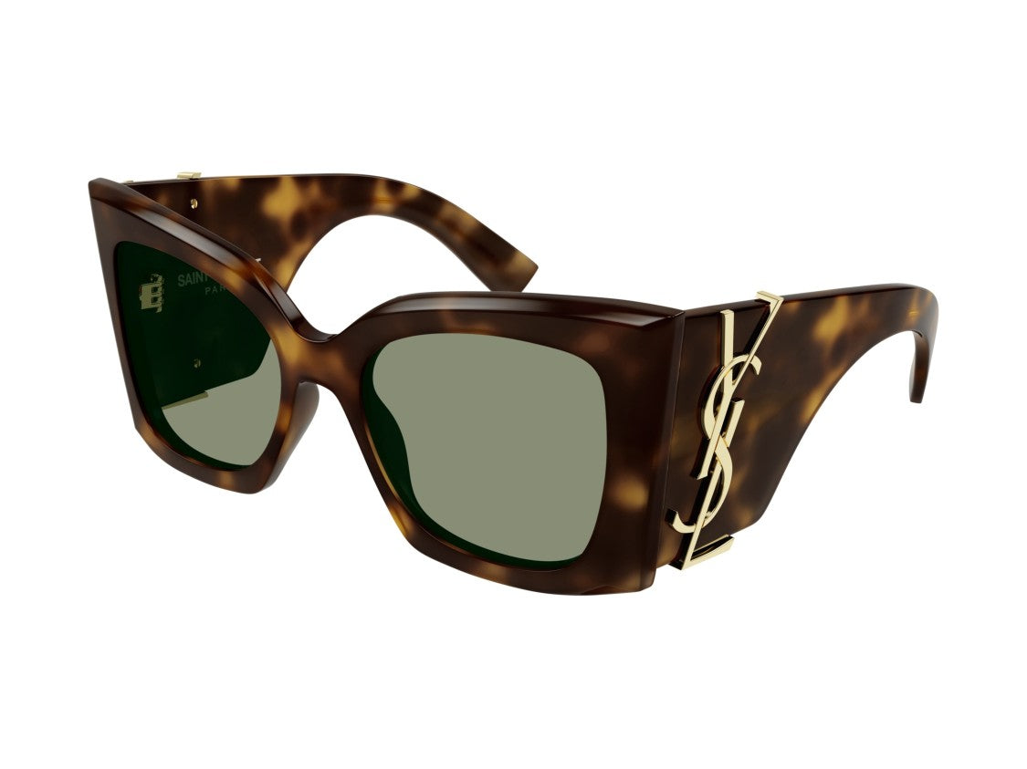 Saint Laurent Gold Sl M119 Blaze Tortoiseshell Acetate Oversized Square Sunglasses