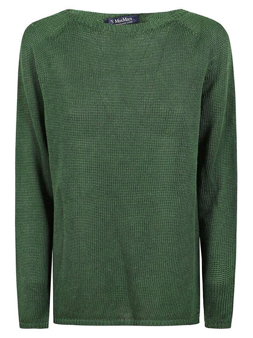 Max Mara Giolino Boat Neck Linen Sweater