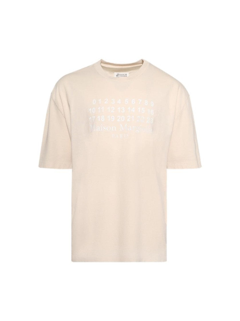 Maison Margiela Logo Tee Ecru
