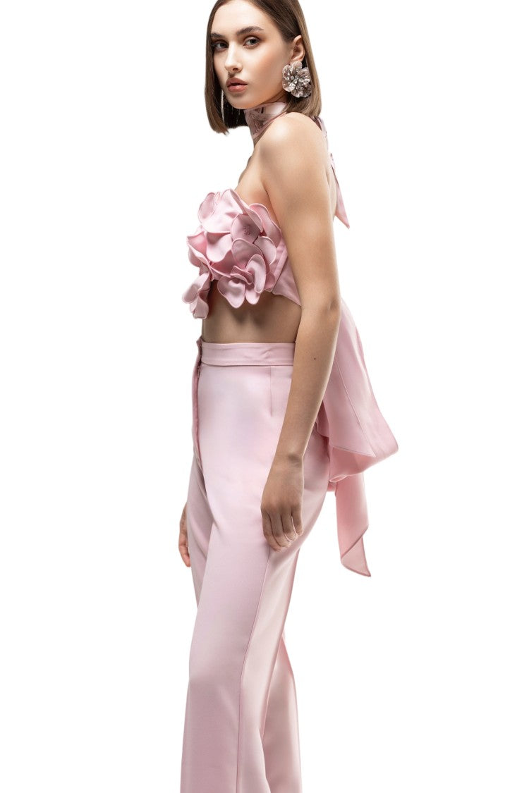 Saiid Kobeisy 3D Flowers Top