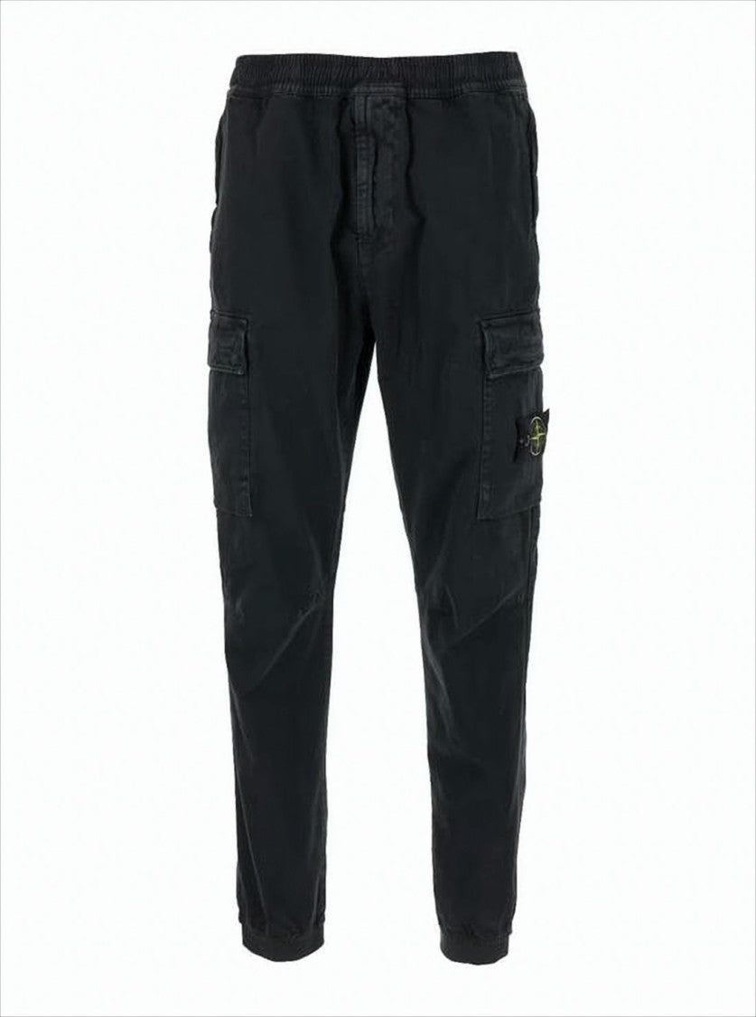 Stone Island Cotton Cargo Pants With Flap Pockets