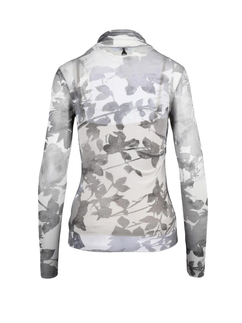 Patrizia Pepe Light Grey Floral Pattern Stretch Underjacket