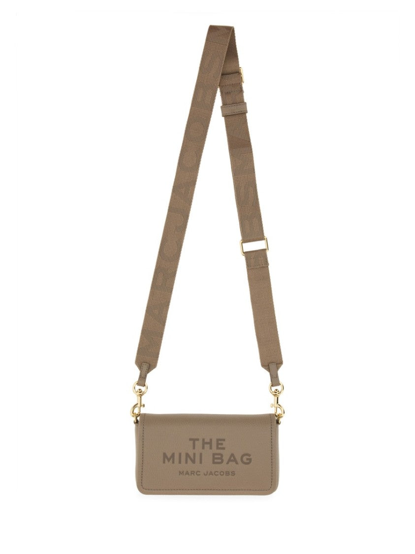 Marc Jacobs Neutrals The Mini Textured Leather Shoulder Bag
