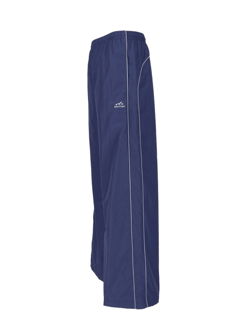 Balenciaga Wide-Leg Trousers With Elastic Waistband And Piped Detail