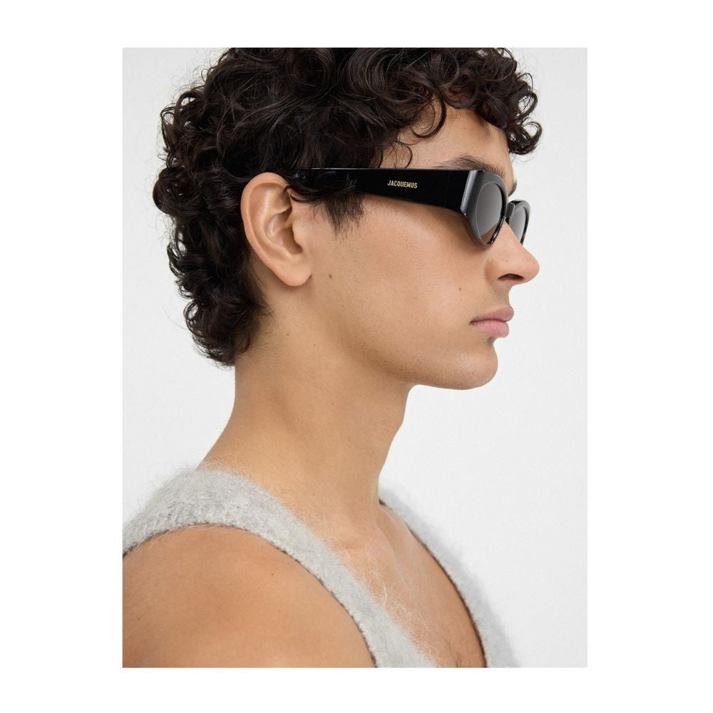 Jacquemus Les Lunettes Jac4 Ovalo Linea "Les Sculptures" Tortoise Acetate Oval Sunglasses