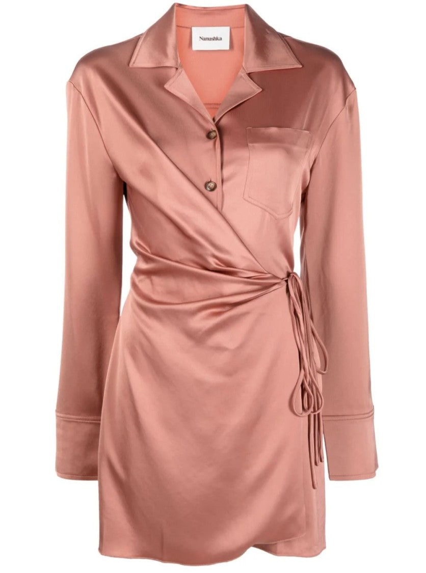 Nanushka Xaviera Wrap Mini Dress