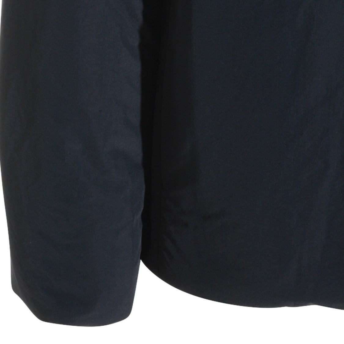 Jil Sander Minimalist Black Down Jacket With High Collar
