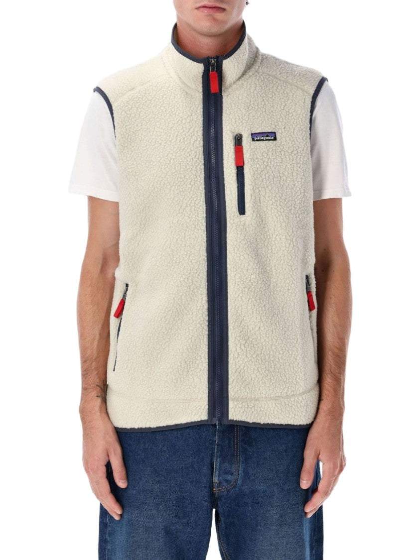 Patagonia Textured Sleeveless Jacket With High Collar