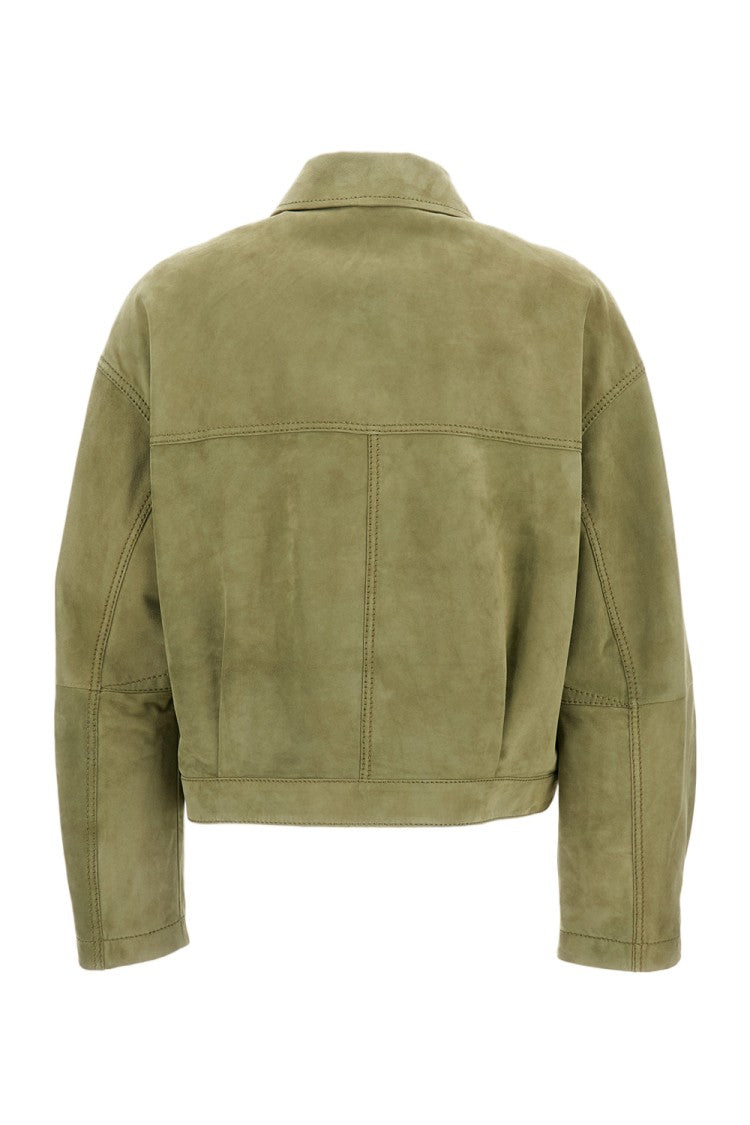 Desa 1972 Structured Green Jacket With Silhouette