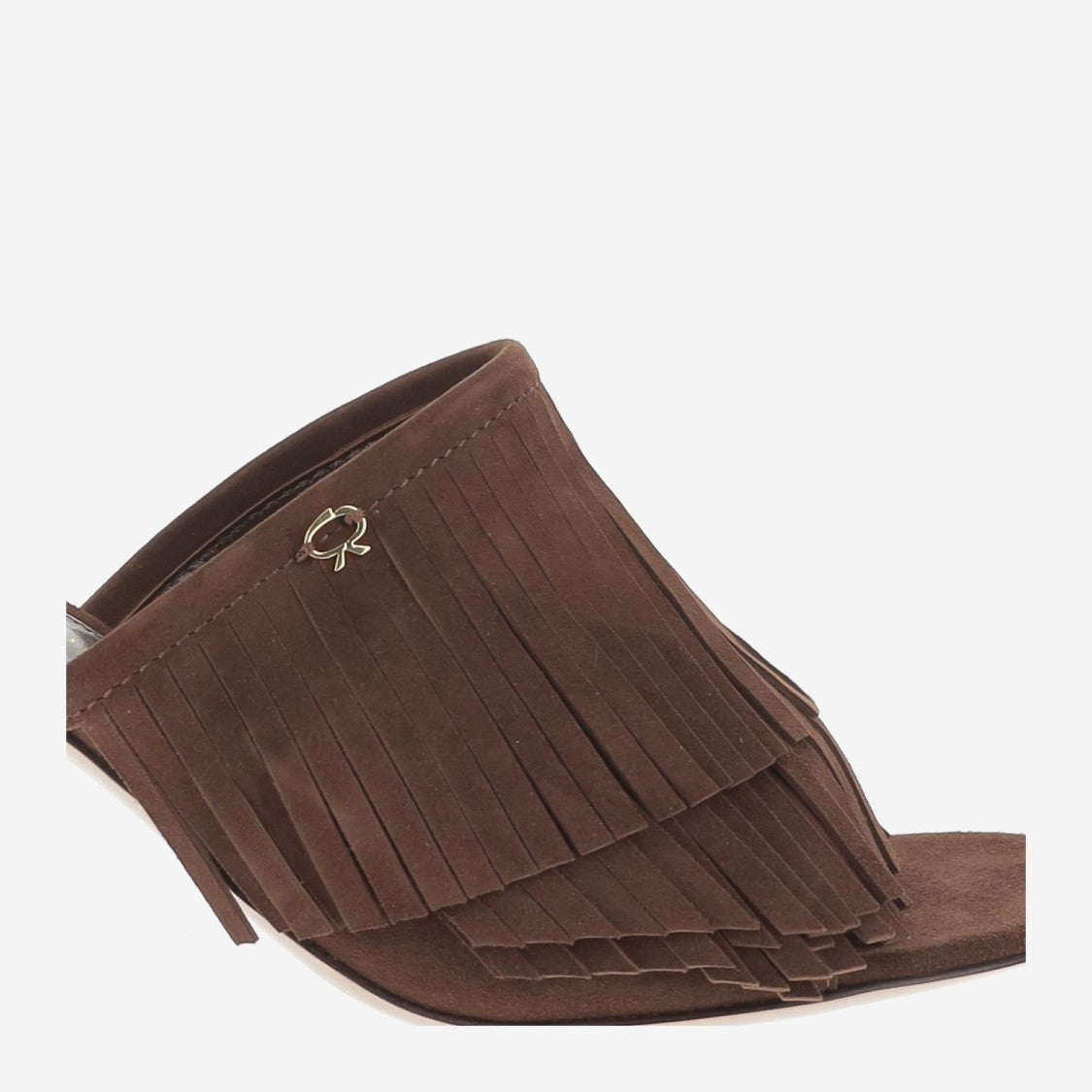 Gianvito Rossi Suede Mules With Bangs