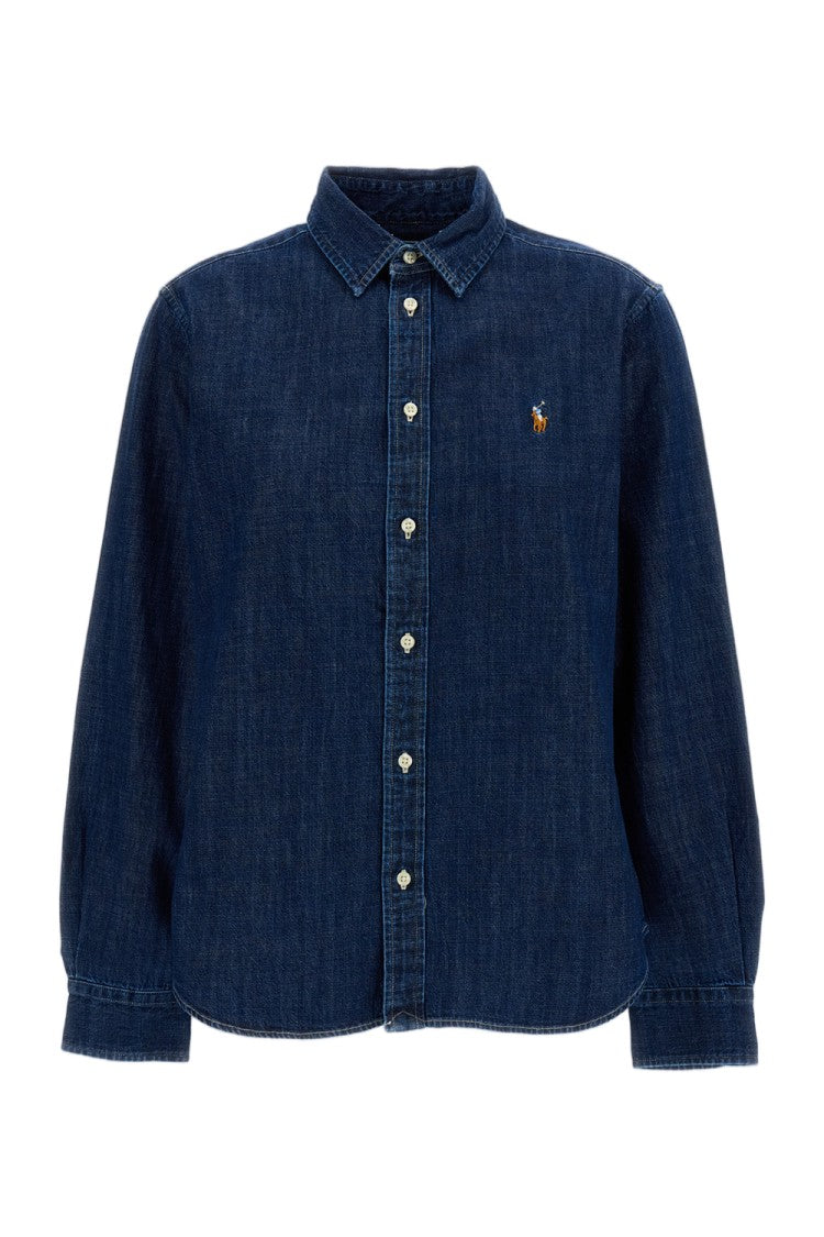 Polo Ralph Lauren Blue Pony Logo Denim Shirt