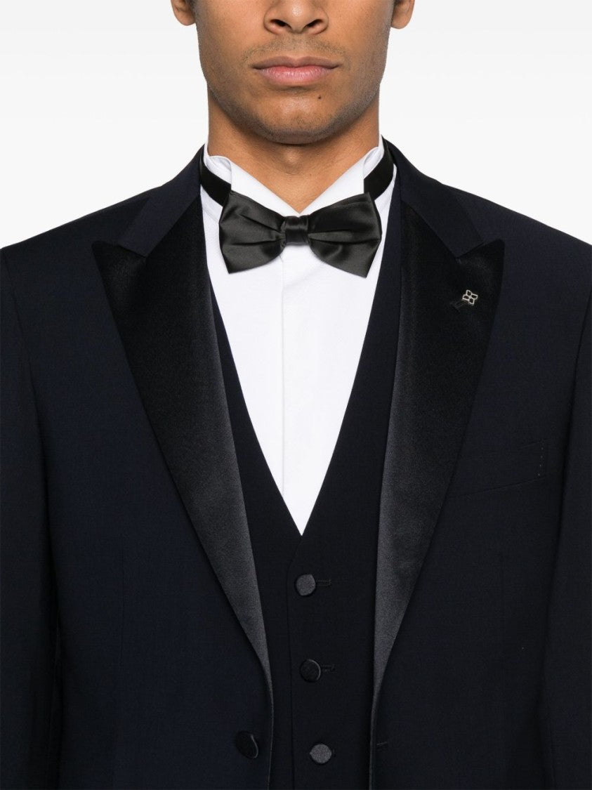 Tagliatore Midnight Blue Tailored Jacket With Concealed Fastenings