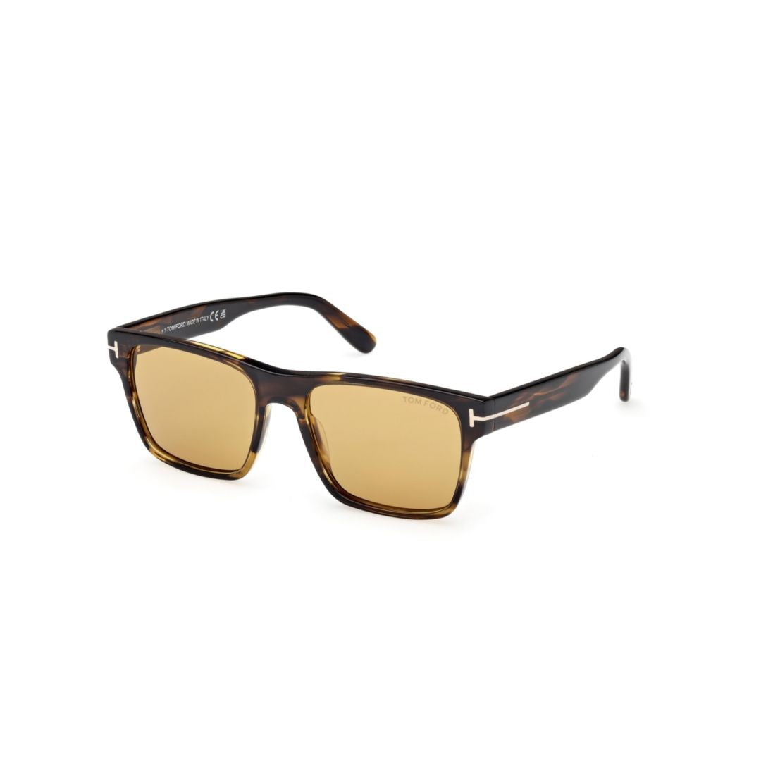 Tom Ford Tortoiseshell Ft1205 Rectangular Acetate Sunglasses