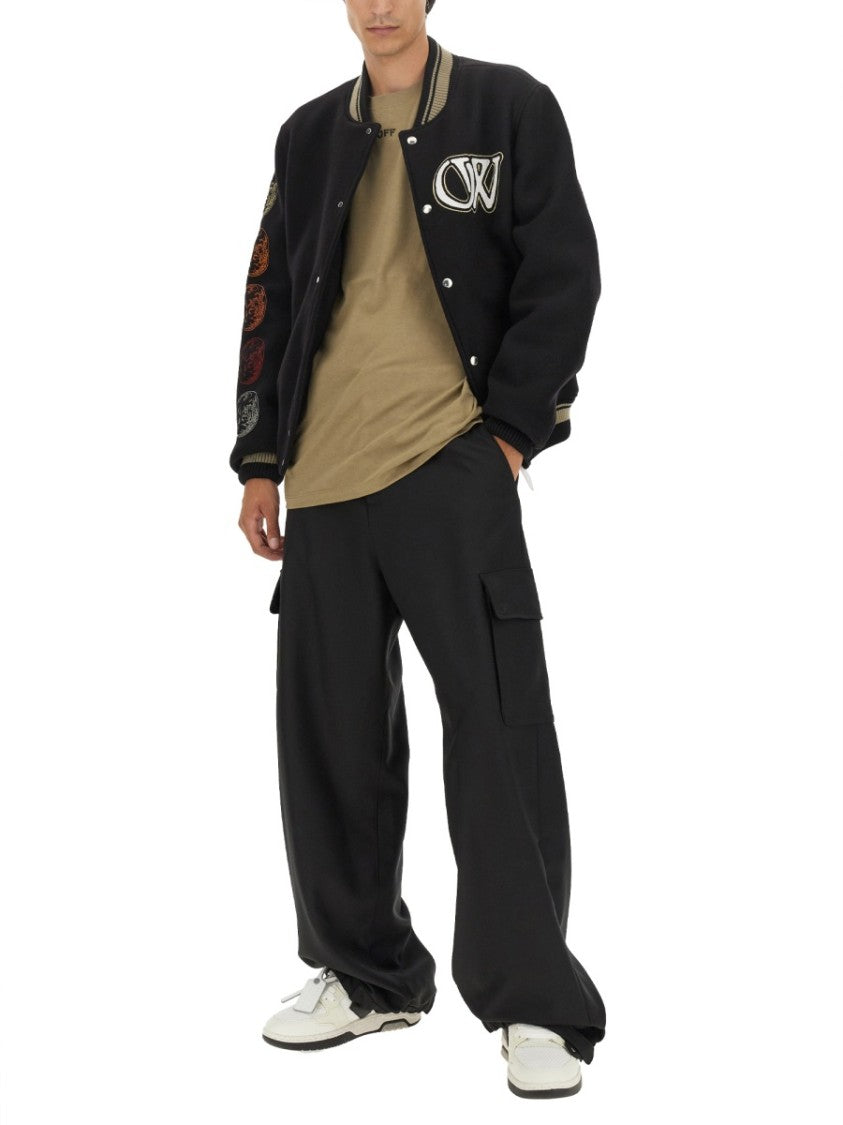 Off-White Oversized T-Shirt With Back Arrow Embroidery