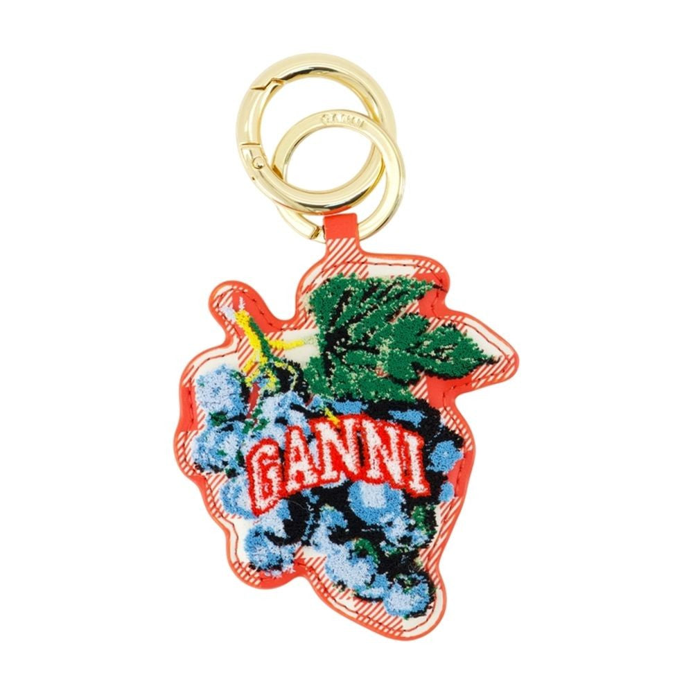 Ganni Grape Keyring - Leather - Red