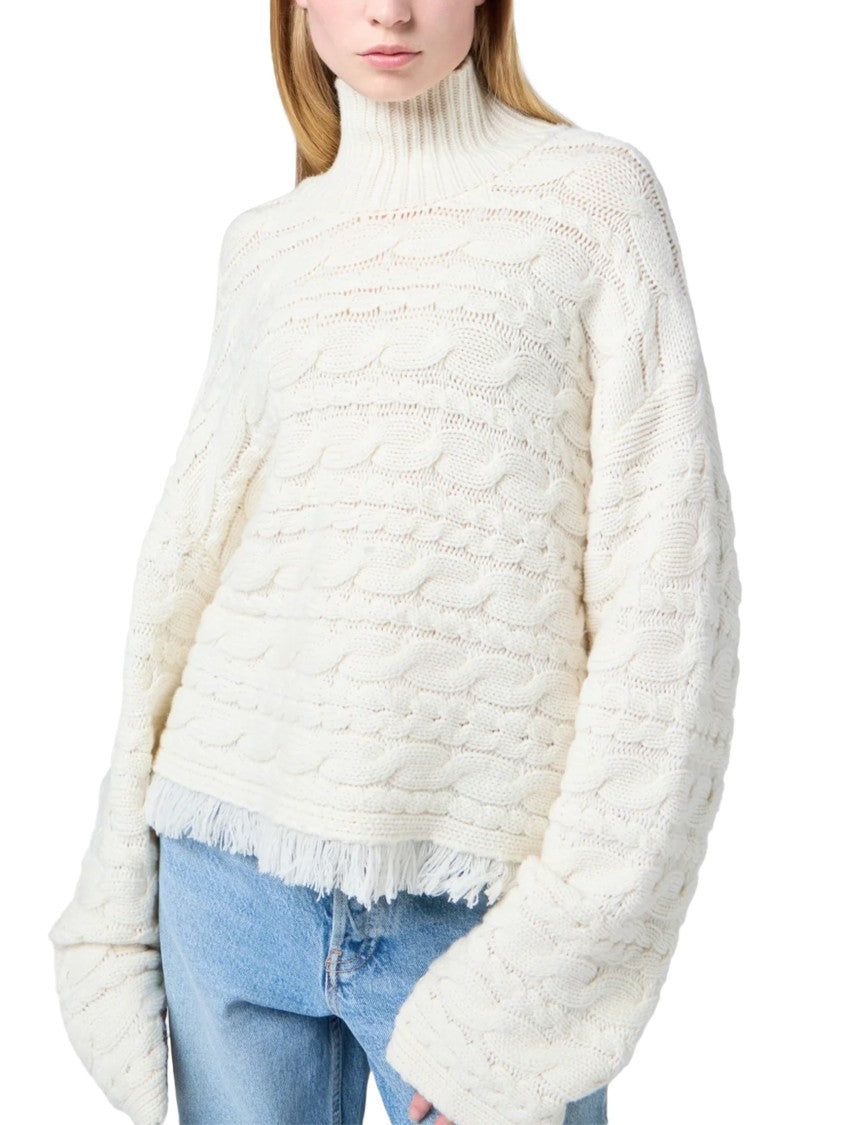 Guest In Residence Cropped Turtleneck Sweater