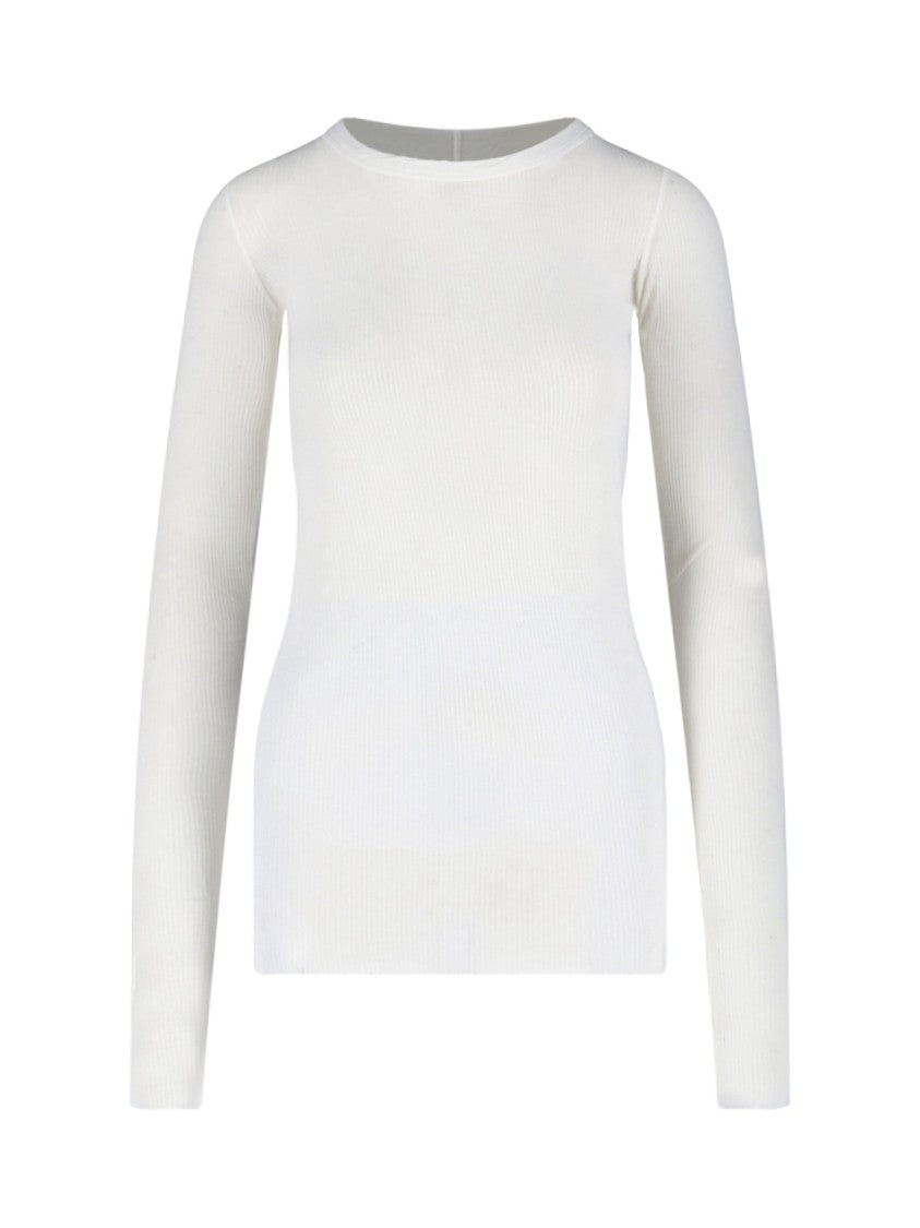 Rick Owens Ribbed Long-Sleeve T-Shirt – White
