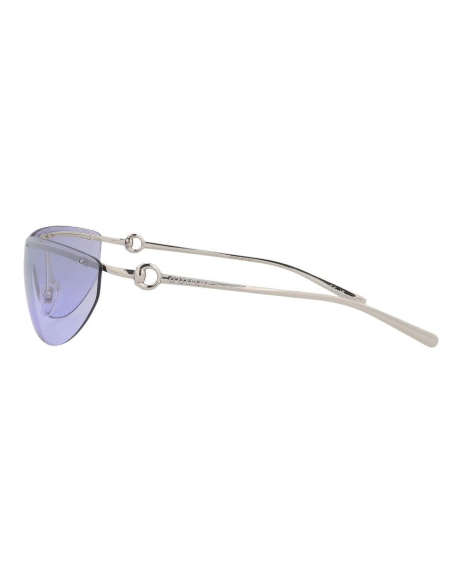 Gucci Shield-Frame Metal Sunglasses