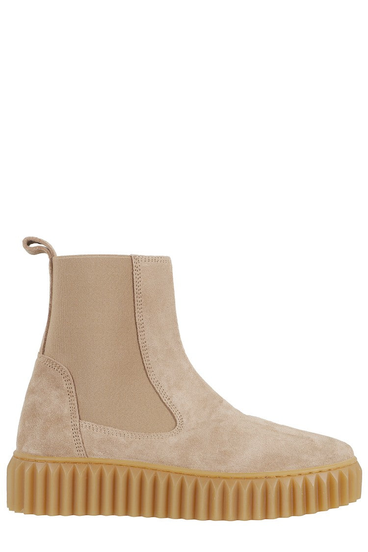 Voile Blanche Ankle Boots In Smooth Suede