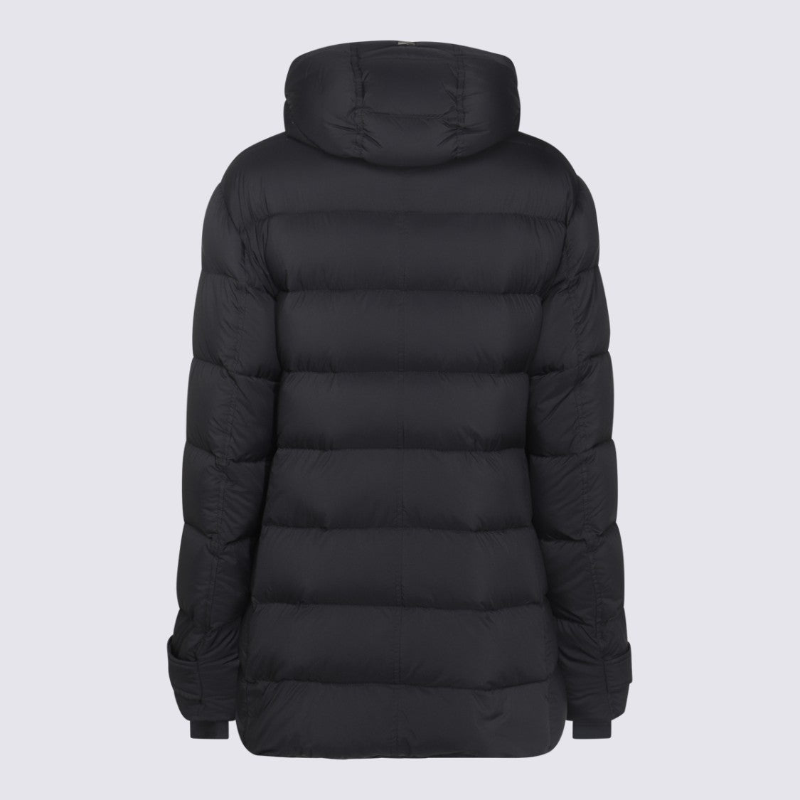 Herno Padded Black Quilted Down Jacket With Adjustable Cuffs