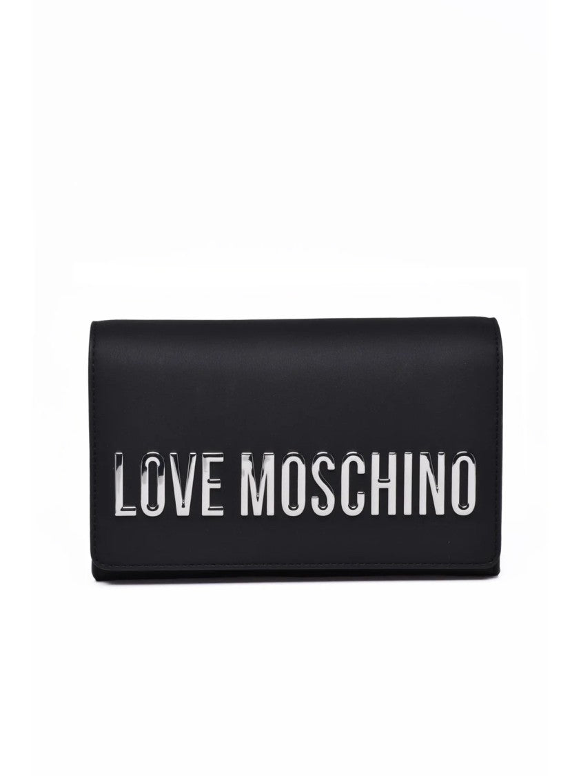 Love Moschino Black Polyurethane Matte Shoulder Bag