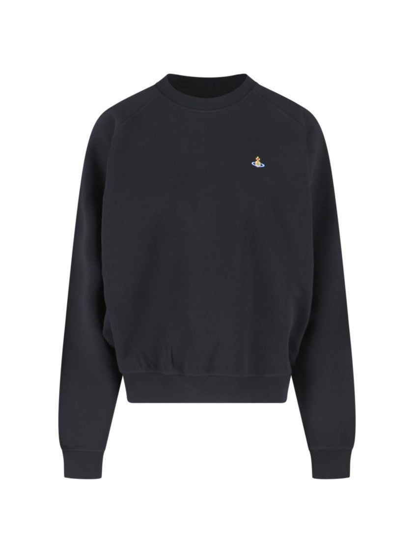 Vivienne Westwood "Orb" Crewneck Sweatshirt, In Black Cotton