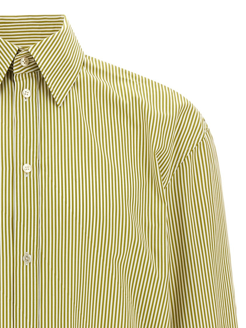 Saint Laurent Vertical Striped Cotton Poplin Shirt