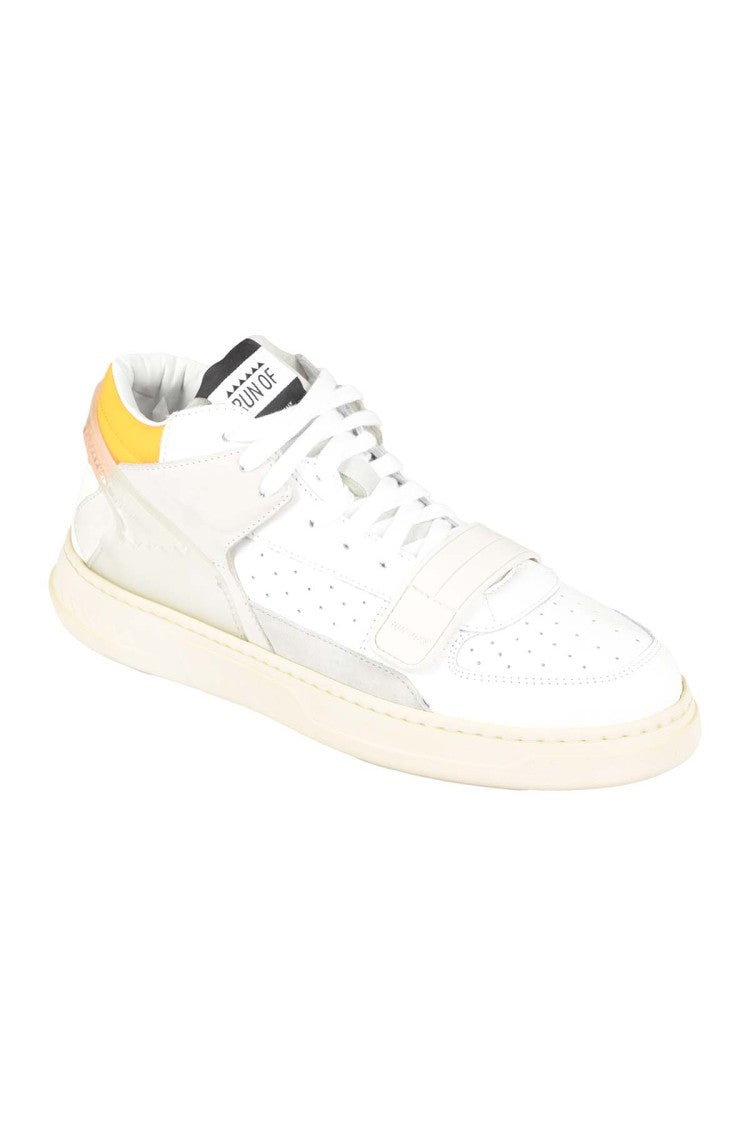 Run Of Errant Mid Combi Low-Top Sneakers In White