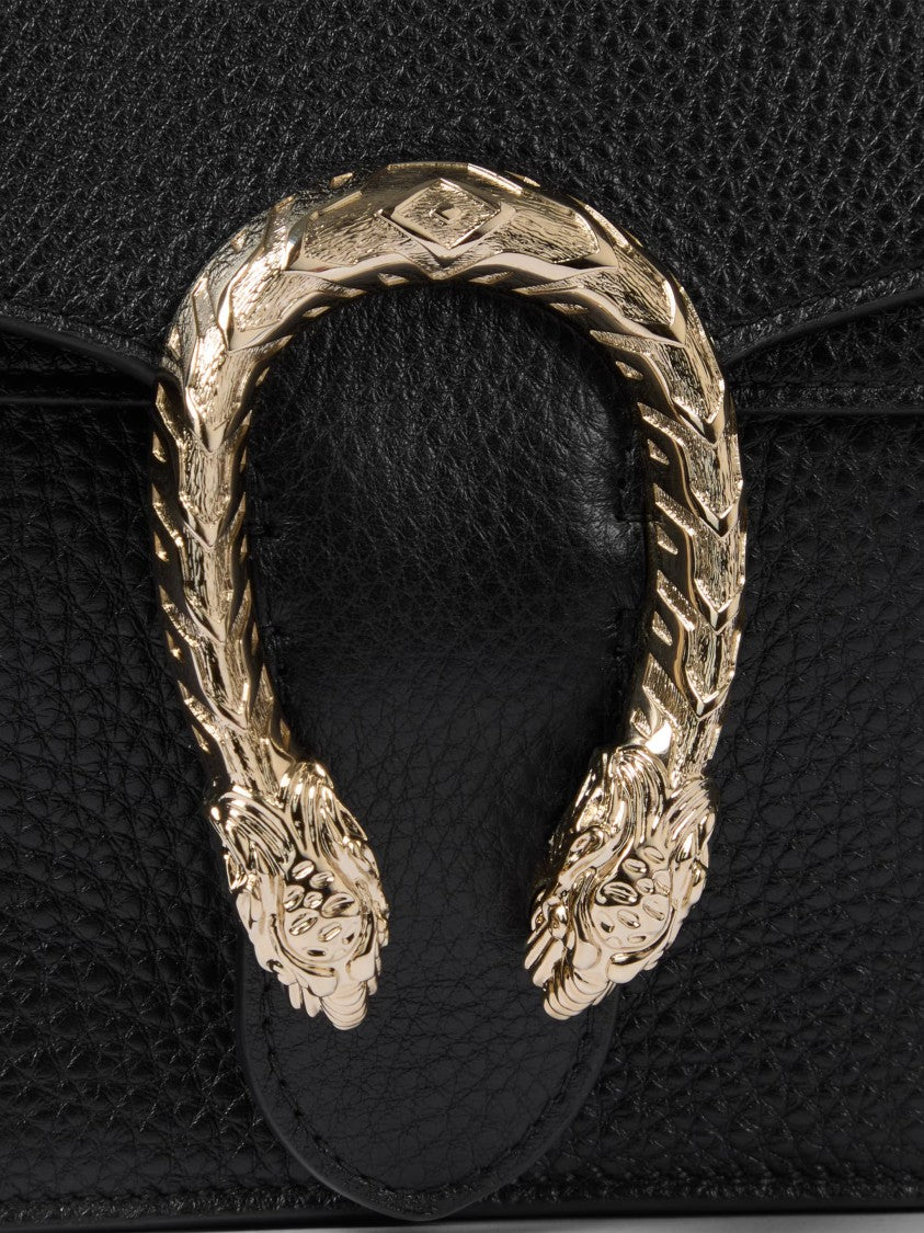 Gucci Black Dionysus Medium Leather Shoulder Bag