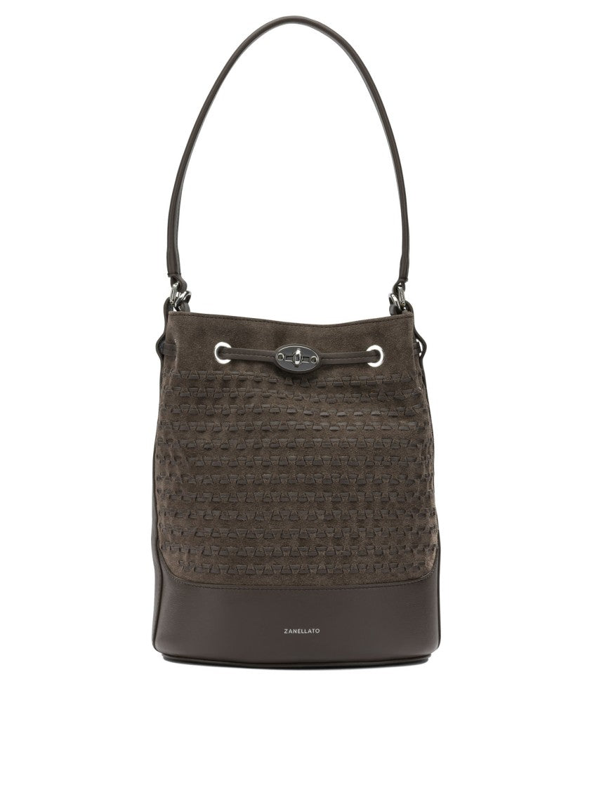 Zanellato Textured Leather Shoulder Bag With Accents