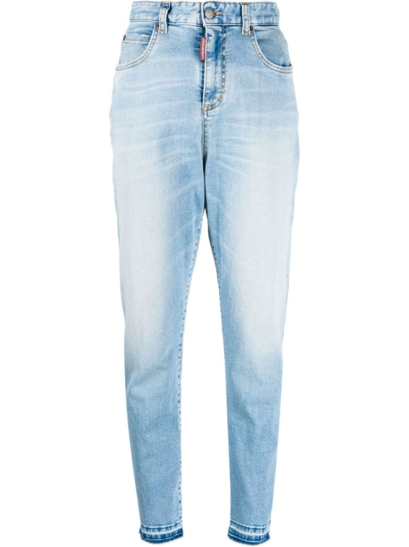 Dsquared2 Light Blue Skinny Jeans With Classic Five-Pocket Design