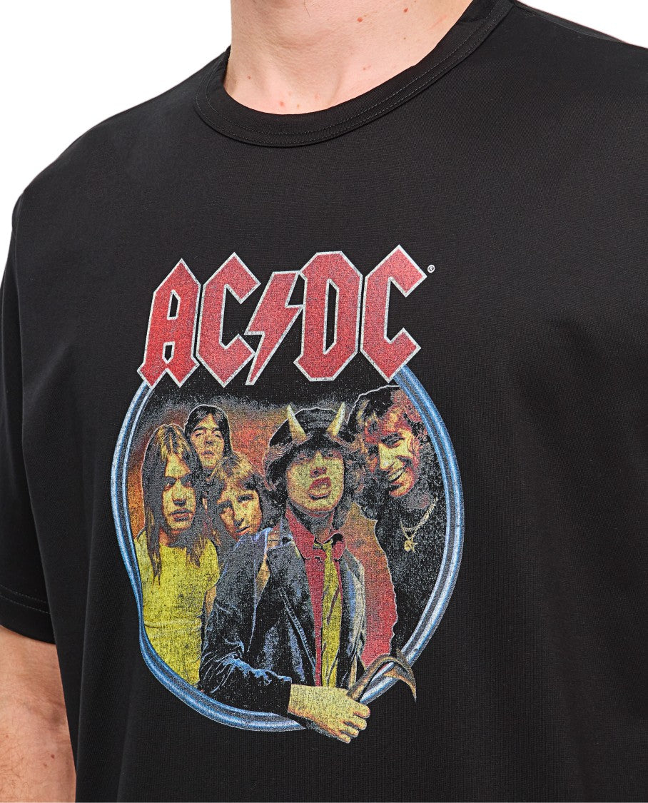 Junya Watanabe Crew-Neck T-Shirt With Ac/Dc Band Graphic