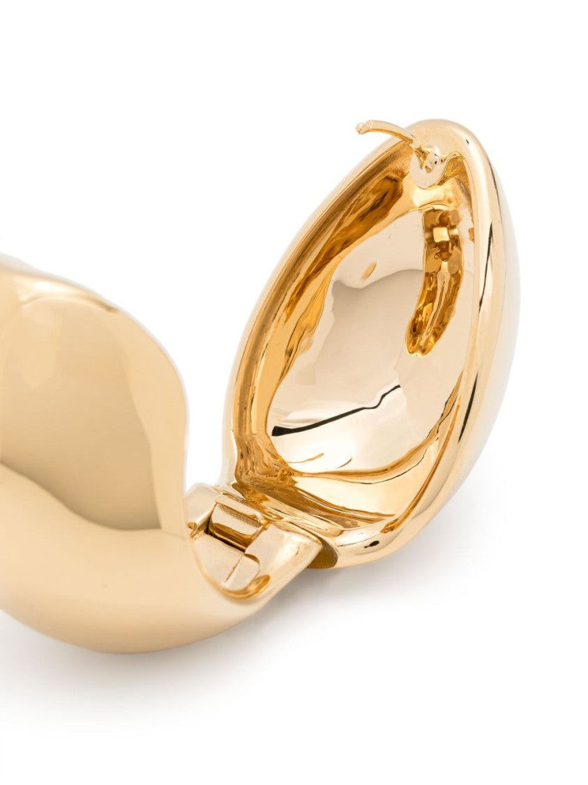 Coperni Xl Creole Earrings In Polished Gold-Brass Design