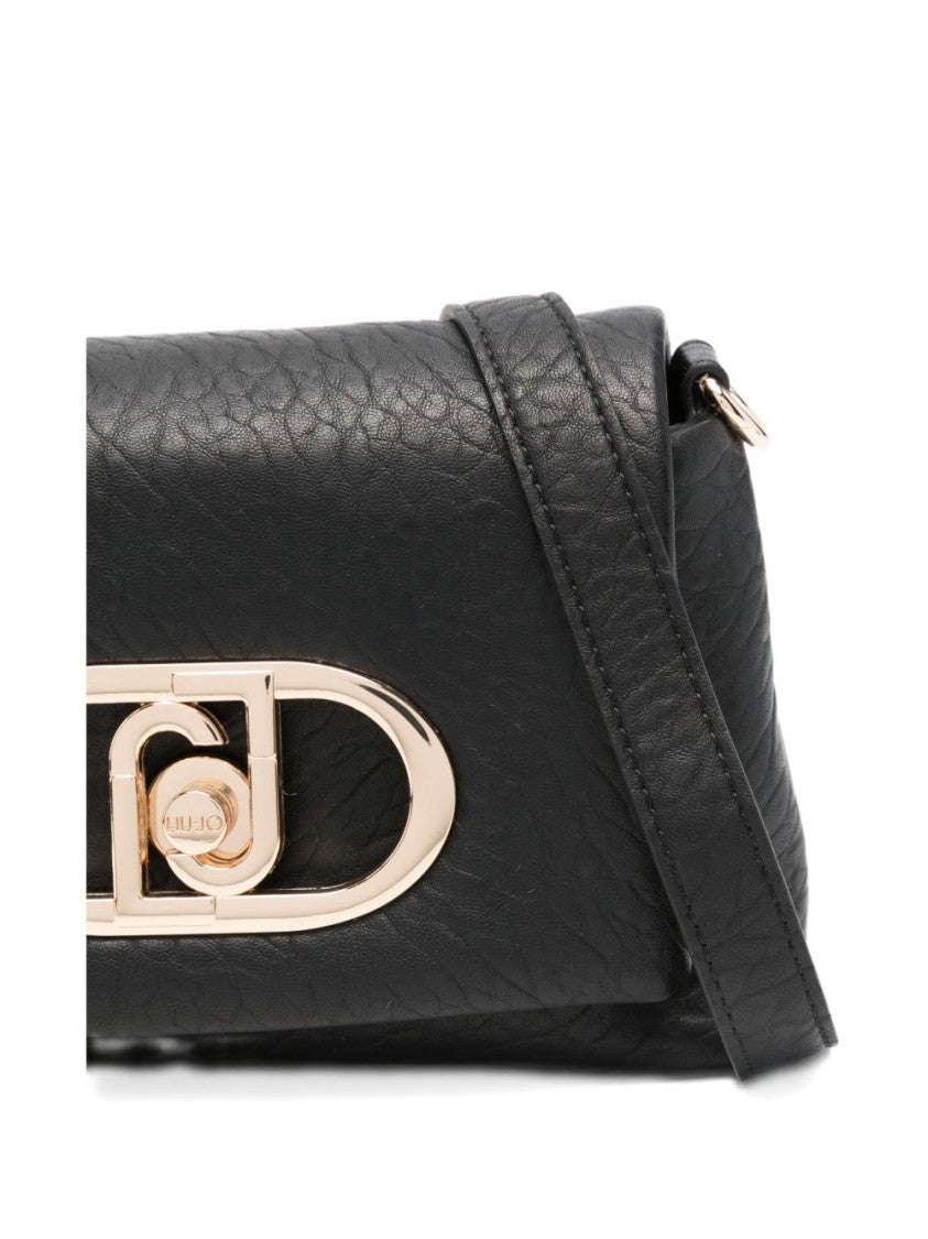 Liu Jo Textured Leather Shoulder Bag With Gold-Tone Clasp