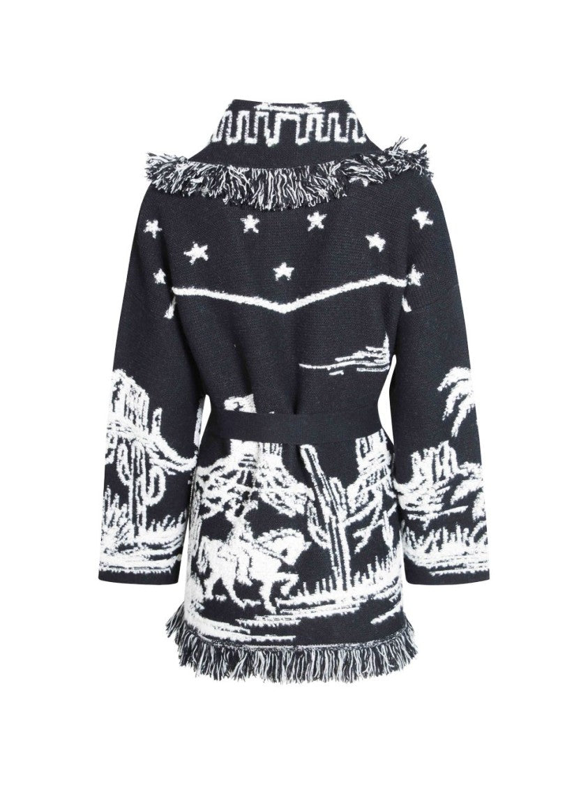 Alanui Southwestern Patterned Fringe Sweater