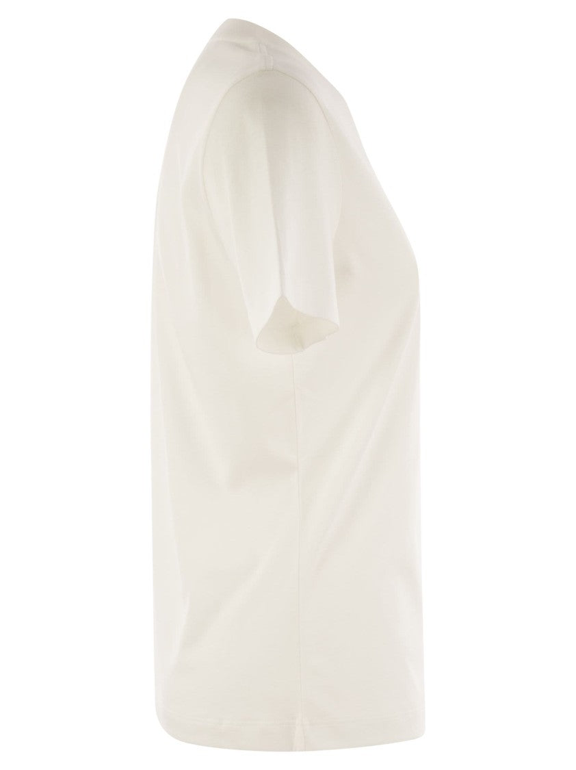 Moncler Crystal-Embellished Cotton Jersey T-Shirt