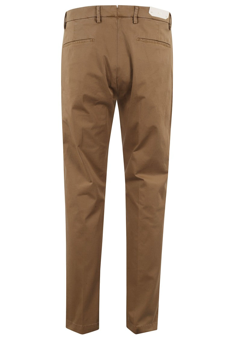 Briglia Brown Tapered Trousers With Pleats And Tailored Fit