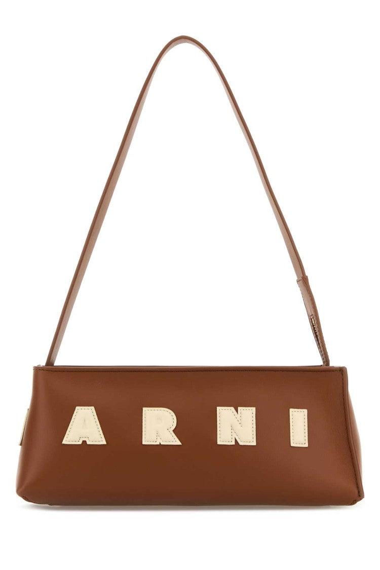 Marni Caramel Leather Shoulder Bag