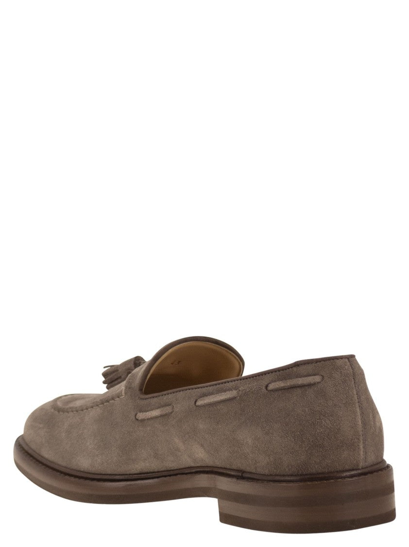 Brunello Cucinelli Suede Moccasins With Tassels