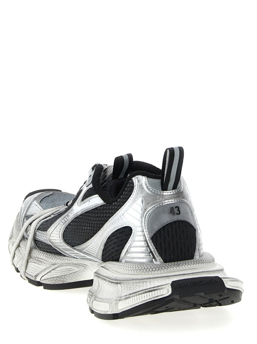 Balenciaga Chunky Used-Effect Mesh Sneakers With Reflective Overlays